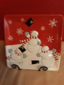 St. Nicholas Square Tree Lot dinner plate - Picture 1 of 4