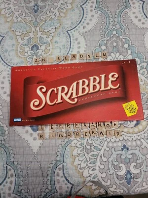 Scrabble Parker Brothers 2001 Classic Crossword Word Building Game Wood Tiles  - Image 1 of 4