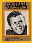 1985 Immortals Len Dawson Kansas City Chiefs Hall Of Fame Card
