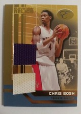2007-08 Bowman Elevation Chris Bosh #'d 3/49 Dual Game Used Dirty Jersey Relic