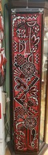 Vintage Red Bob Mackie Floral Print Oblong Silk Scarf 