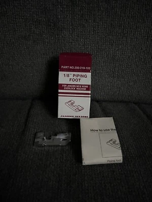 Ножка трубопровода (1/8 дюйма) No200219103 для оверлоков Janome NewHome Home - Изображение 1 из 2