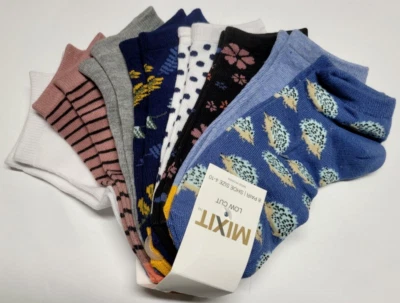 Mixit Womens Low Cut Socks 8 Pairs Pack Shoe 4-10 Assorted Multicolor Stretch - Image 1 of 4