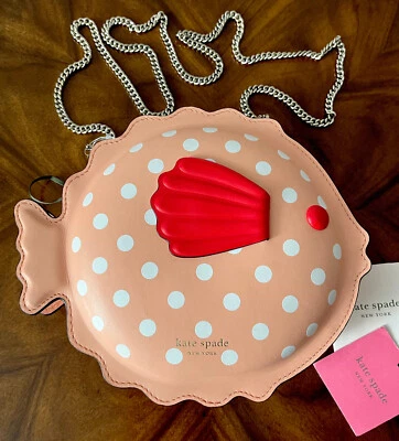 Bandolera Bolso sin asas de cuero a lunares Kate Spade Puffy Puffer Fish retirada novedad Foto 1 de 4