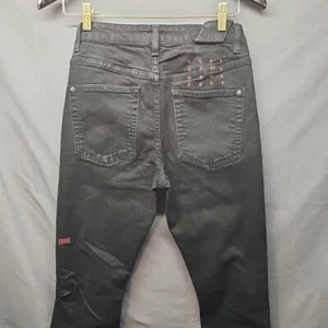 Ksubi Herren Denim Jeans Chitch 31 schwarz uni keine Risse gelegt schwarz rote Kreuze gebraucht, in einwandfreiem Zustand  - Bild 1 von 9