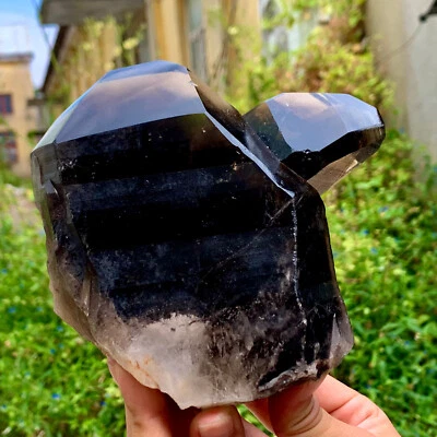 3.38LB Natural Beautiful smokey quartz rarebackbone crystal specimen - Image 1 of 4