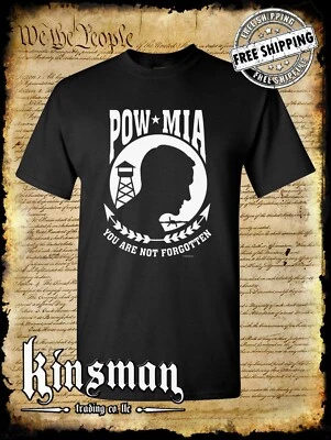 Camiseta POW - MIA You Are Not Forgotten / EE. UU. Veterano Marina Ejército Marina Militar Foto 1 de 3