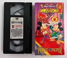 Walt Disney Mini Classics The Prince and the Pauper on VHS