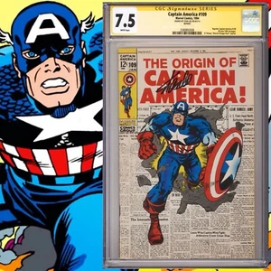 CGC 7.5 SS Captain America #109 JC Penney Reprint signed by Stan Lee 1994 - Bild 1 von 2