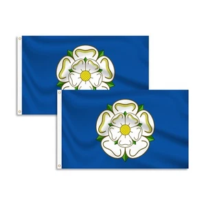 Yorkshire Riesenflagge 5 Fuß x 3 Fuß - lebendige Farbe Premium Stoffösen - Bild 1 von 8