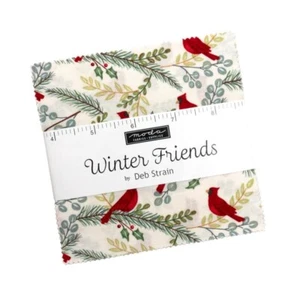 Moda Winter Friends Charm Pack 42 5X5 in. Sq. Quilt Cotton Fabric 56130PP - Picture 1 of 10