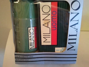 Vintage Milano UOMO Gift set 2 PCS Men Perfume Fragrance 100ml EDT Rare HardFind - Picture 1 of 6