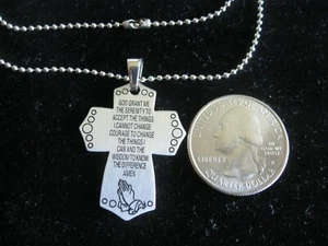 COLGANTE ~ ORACIÓN DE SERENIDAD DE SOBRIEDAD ~ PERFECTO PARA AA NA O CADENA LISA Y 30" - Imagen 1 de 4