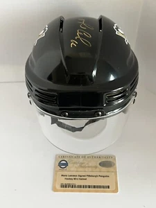 Mario Lemieux signierter Pittsburgh Penguins Hockey Mini Helm Steiner Echtheitszertifikat - Bild 1 von 6