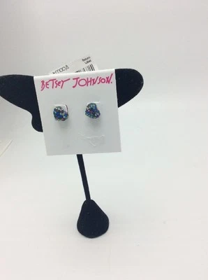$30 Betsey Johnson Tono Hematita Multi Cristal Corazón Pendientes BB 44 Foto 1 de 4