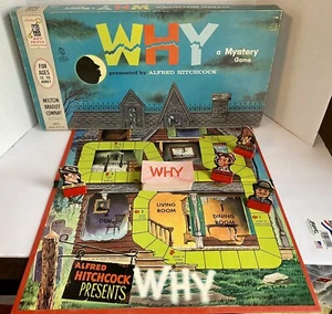 Alfred Hitchcock WHY A Mystery Game Milton Bradley 1961 - Picture 1 of 14