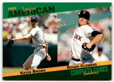 1993 Score Select Stat Leaders Roger Clemens Boston Red Sox #62 - Image 1 of 2