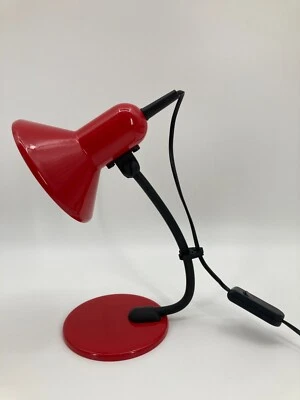 * TISCHLAMPE ROT 80er POMO DESIGN VINTAGE BÜRO SCHREIBTISCH KULTIG - Bild 1 von 4