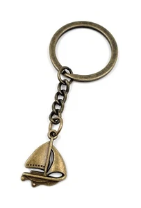 Llavero Barco De Vela Barco Vapor Bronce Metal Colgante Charm - Imagen 1 de 5