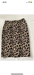 Esmara X Heidi Klum Brown Leopard Print Knee Length Pencil Skirt Size 10 - Picture 1 of 6