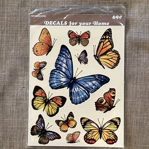 Calcomanías Meyercord de colección nuevas para el hogar mariposa década de 1970 #1518-E color stock antiguo - Imagen 1 de 6
