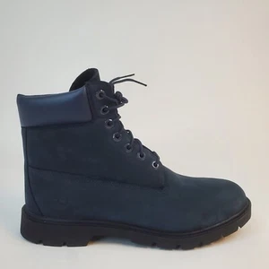 Timberland Classic 6 Inch Waterproof Boots Navy Nubuck 433 US Mens Size 10.5 - Picture 1 of 14