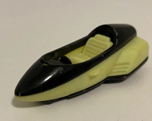 Hot Wheels Warner Space Vehicle Bright Neon Yellow Black 1993 Car Missing Top - Picture 1 of 11
