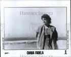 Press Photo Musician Chaba Fadela Poses On Beach - Syp44926