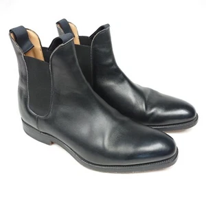 Sid Mashburn Hergestellt in England Herren Chelsea Leder Stiefel Schwarz Größe 8 - Bild 1 von 19