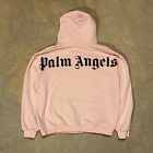 Palm Angels Pink Classic Logo Spell Out Pullover Hoodie Size Xl Authentic Rare