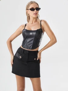 Adidas Firebird Pleather Korsett-Look schwarz Gr. 42-44 - Bild 1 von 4