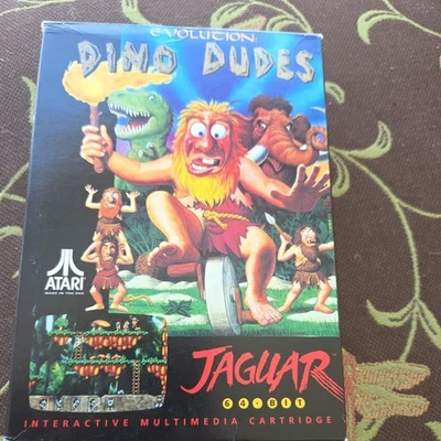 EVOLUTION: DINO DUDES ATARI JAGUAR Tested Working In box with Manual Working - Image 1 of 4