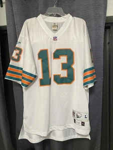 Camiseta deportiva retro de colección Reebok Miami DOLPHINS Dan Marino para hombre Gridiron L - Imagen 1 de 5