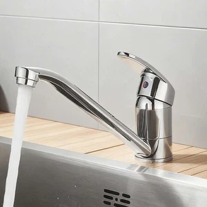 Fregadero de cocina monomando cromado 360° grifo rociador fregadero mezclador - Imagen 1 de 12