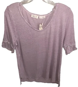 Neu mit Etikett Meadow Rue Anthropologie rosa Kurzarm Bluse Shirt Oberteil M - Bild 1 von 5