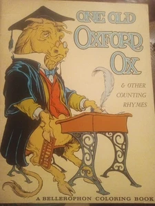 One Old Oxford Ox & Other Counting Rhymes Adult Coloring Book By Bellerophon VTG - Imagen 1 de 9