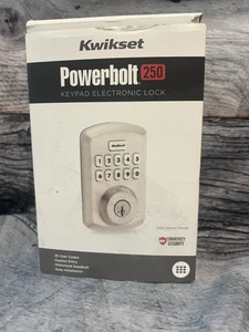 Kwikset Powerbolt 250 ~ 10 Tasten elektronische Tastatur ~ Riegel Türschloss Satin Nicke - Bild 1 von 5