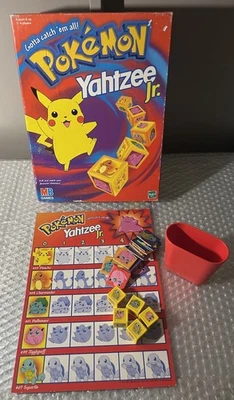 Pokemon Yahtzee Jr Game Complete by Hasbro MB Games 2000 Vintage Retro - Image 1 of 4