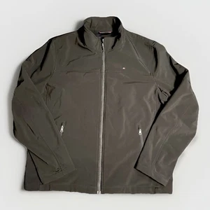 Tommy Hilfiger Men’s Large Soft Shell Jacket Black Full Zip Pockets - Picture 1 of 7