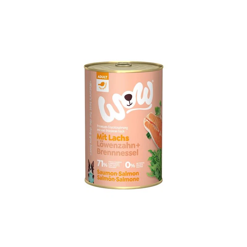 Wow Dog Adult Lachs | 6x 400g Hundefutter nass - Bild 1 von 1