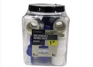 Everbilt 1 Zoll x 1 zoll x 4 zoll PVC Schedule 40 Slip x Slip Kugelhahn (3er Pack) - Bild 1 von 3