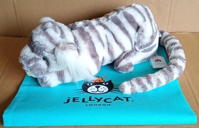 Jellycat Little Sacha Snow Tiger • Brand New with Tags and Bag. - Image 1 of 4