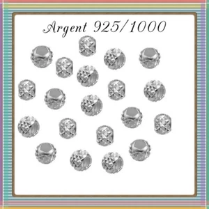 Perles facettées 3mm trou 1,5mm, en Argent 925/1000 .Réf: PLFCB3 - Foto 1 di 1