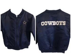 Dallas Cowboys Authentic Apparel Satin Type Toddler Varsity Coat Jacket MEDIUM - Picture 1 of 11