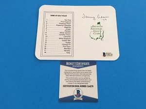 Tommy Aaron 1973 Augusta Masters Champions signierte Auto Scorekarte Beckett BAS COA - Bild 1 von 3