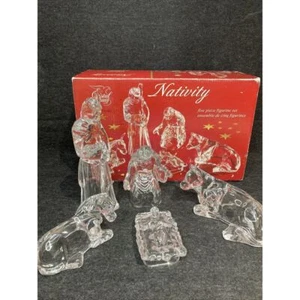 Cristal D'Arques Nativity Scene 24% Lead Crystal 5 pc Figurines Christmas France - Picture 1 of 15
