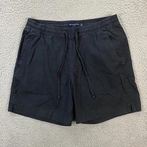Abercrombie & Fitch Shorts Mens Medium Stretch Cotton Linen Drawstring Summer - Picture 1 of 9