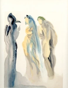 SALVADOR DALI THE DIVINE COMEDY PARADISE 9 ORIGINAL LTD. ED. WOODBLOCK PRINT - Picture 1 of 1