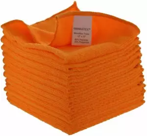 Tessuto per pulizia in microfibra - confezione da 12 x 12 pollici - lanugine senza striature - Foto 1 di 25