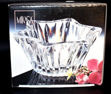 Mikasa Diamond Fire Crystal Candleholder 5” NIB
